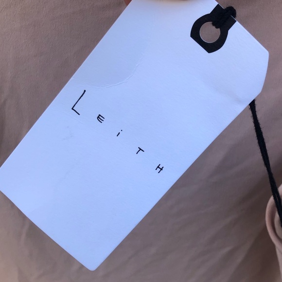 LEITH 3X Tan Tank Top Slinky Sexy Layer Crop Shelf Bra Liner Pullover Taupe - Picture 3 of 5